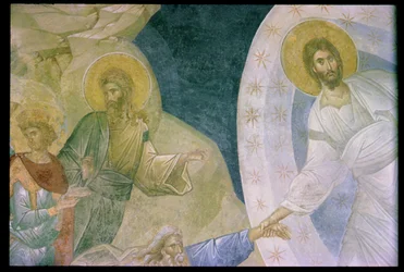 Die Anastasis, dargestellt auf dem Parecclesion, aus dem Chora-Kloster